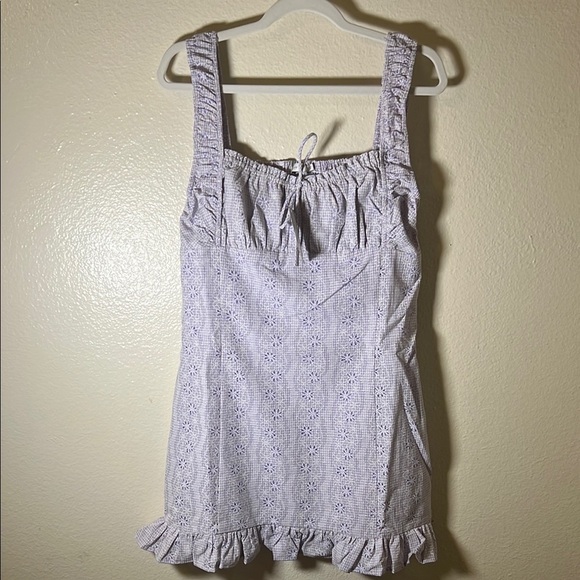 Lush Dresses & Skirts - Purple Sleeveless Ruffle Dress L